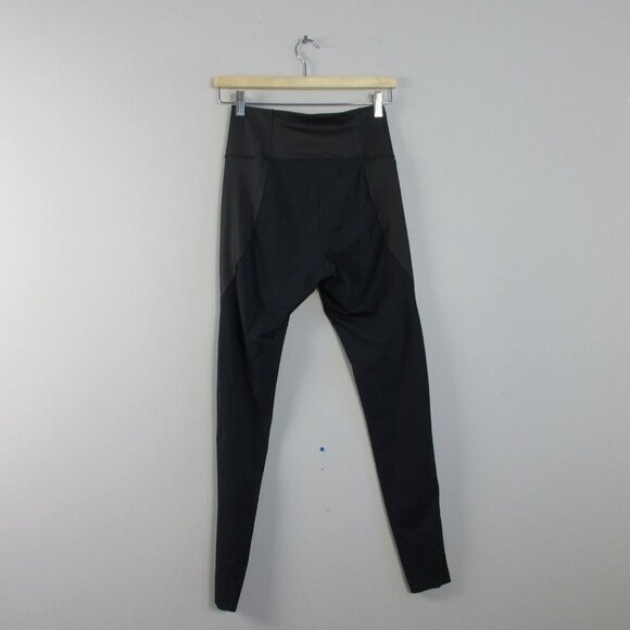 ADAY Throw & Roll Women's Leggings S Blue Zipped Pockets Stretch Running 252 - Picture 2 of 13